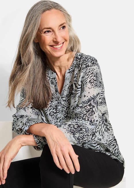 GOLDNER Blouse met print Gedessineerde blouse met unieke print