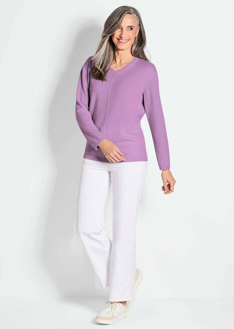 Basicpullover mit V-Ausschnitt