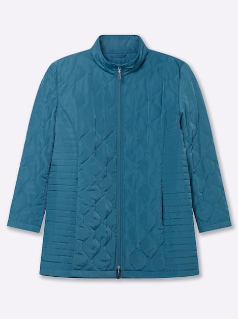 Steppjacke Langarm Uni Stehkragen