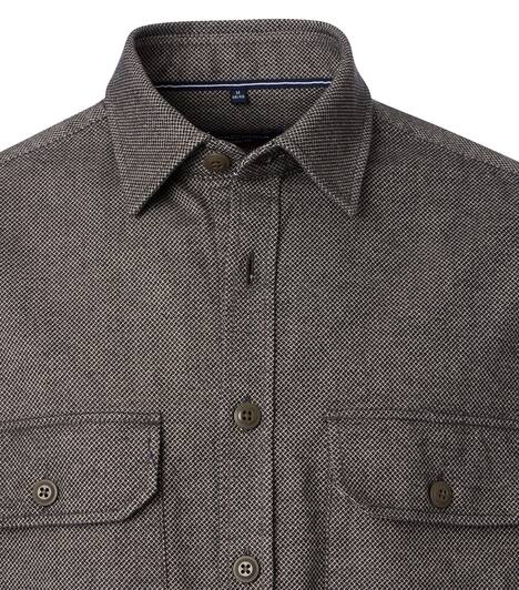 Hemdjacke uni Casual Fit