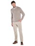 engbers Herren Pullover mit Rippstruktur , Beige