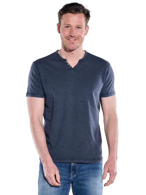 Herren T-Shirt uni , Saphirblau