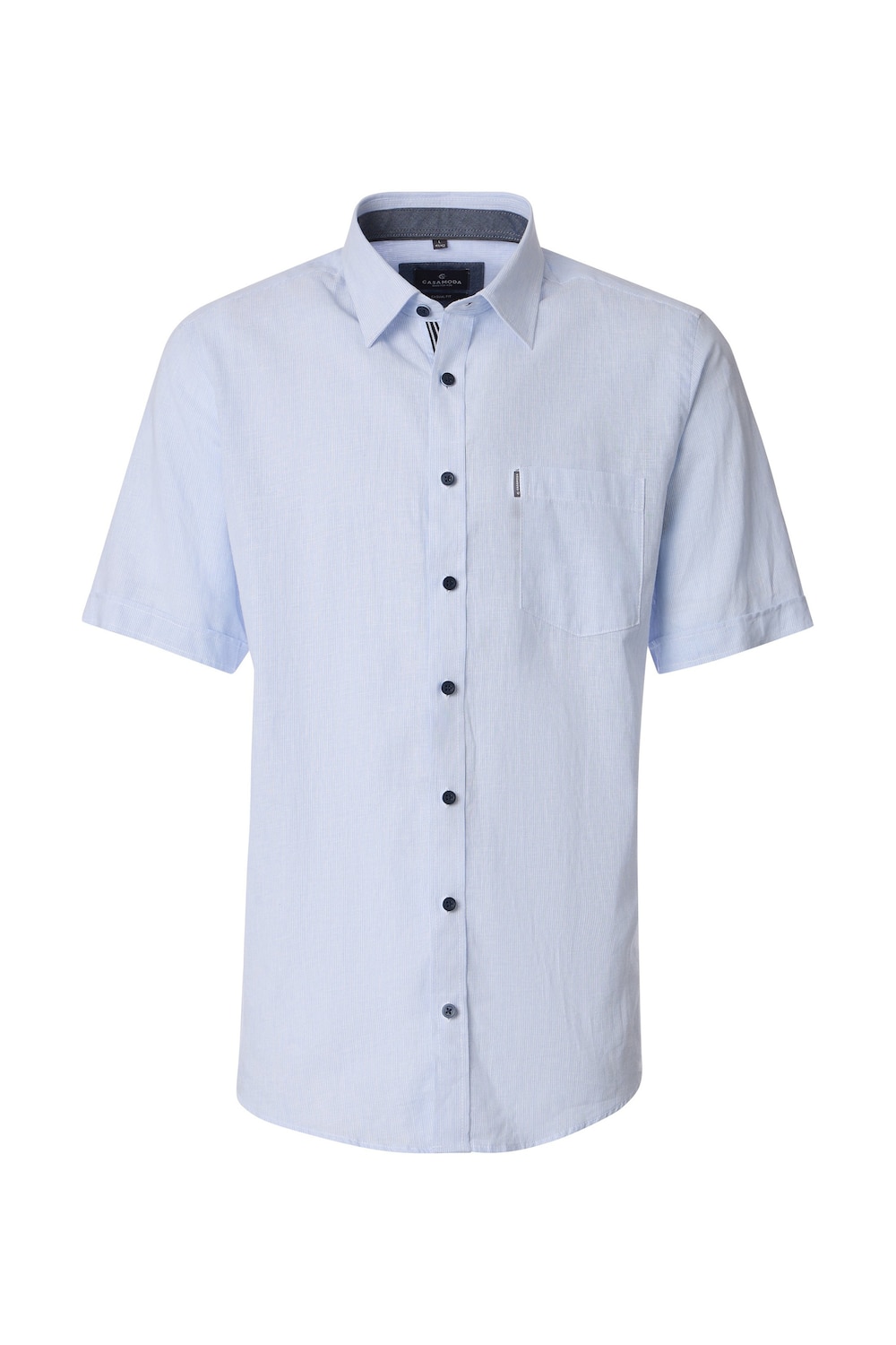 Leinenhemd Kurzarm gestreift Casual Fit