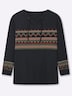 Shirt Langarm Sonstiges Muster Ohne Kragen