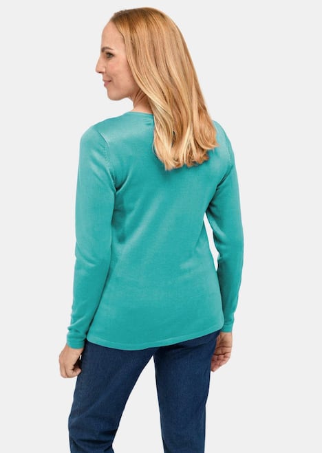 GOLDNER Pullover met V-hals Tricot pullover