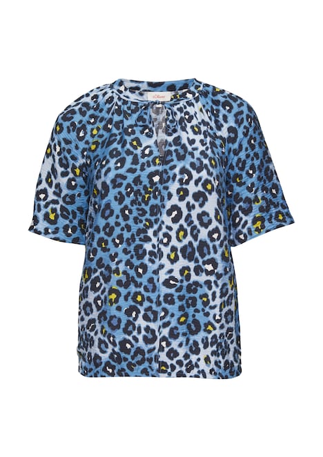 Bluse aus strukturierter Viskose