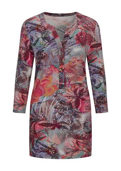 GOLDNER Gedess. tuniek Jersey tuniek met knoopsluiting