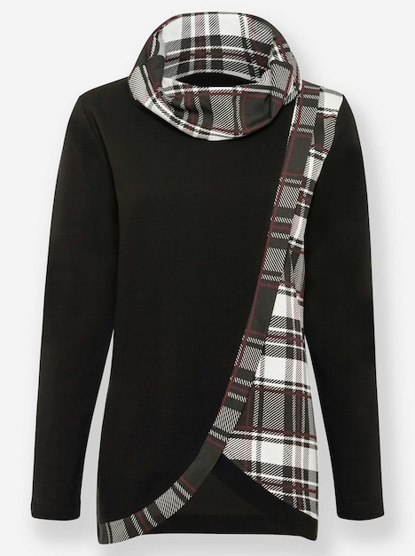 Sweatshirt Langarm Uni Schalkragen