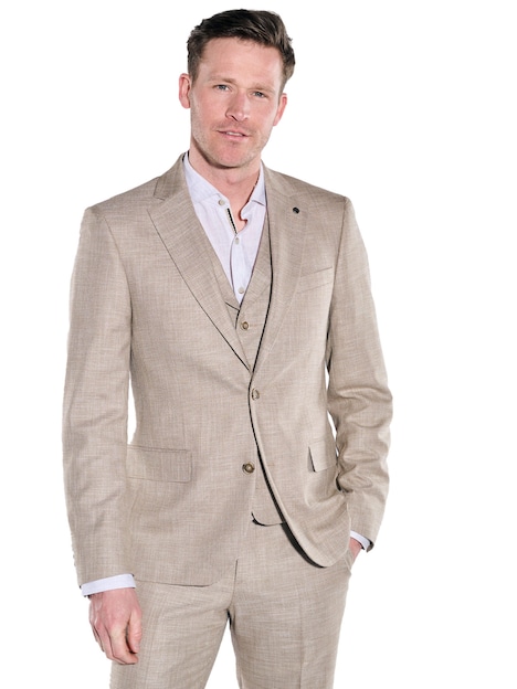 Herren Anzug-Sakko slim fit , Beige