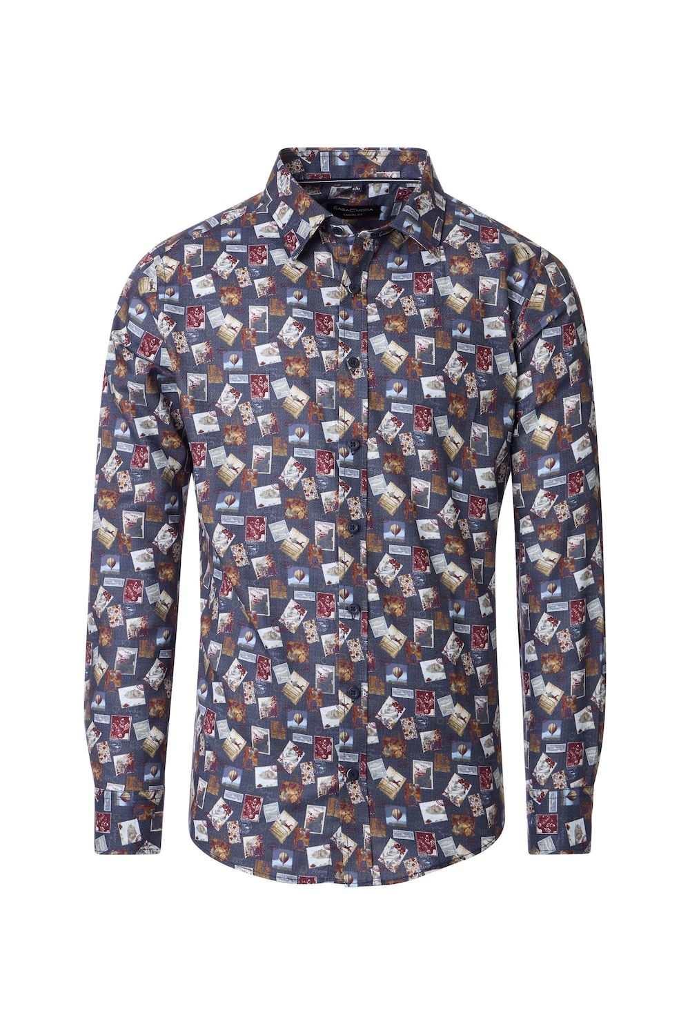Freizeithemd Langarm Print Casual Fit