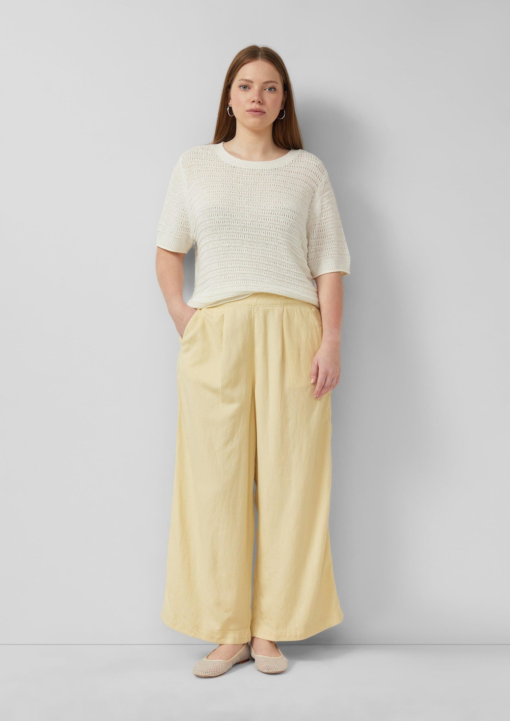 Culotte aus Leinemix