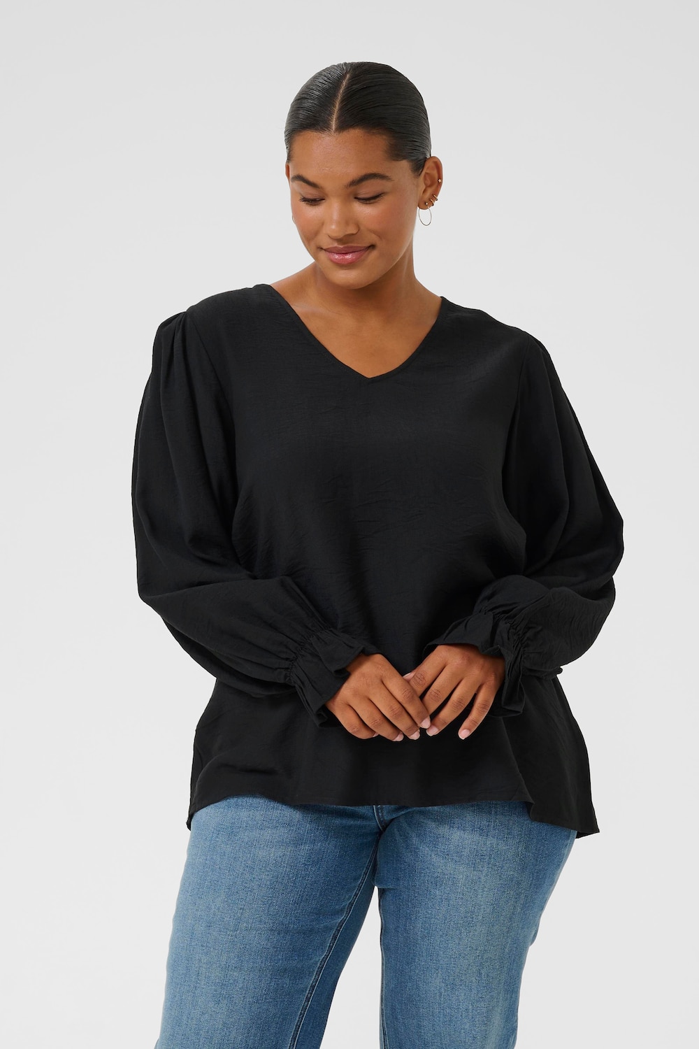 Langarm-Bluse Regular fit