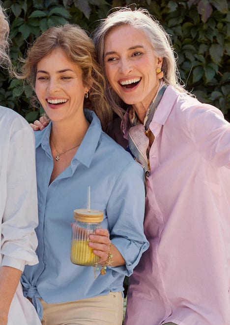 Baumwollbluse mit Hemdkragen