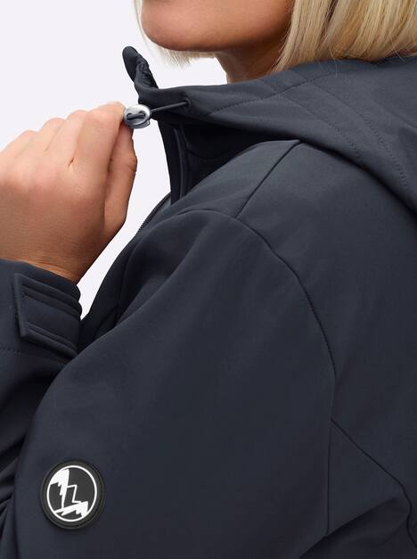 Softshell-Jacke Langarm Mit Kapuze