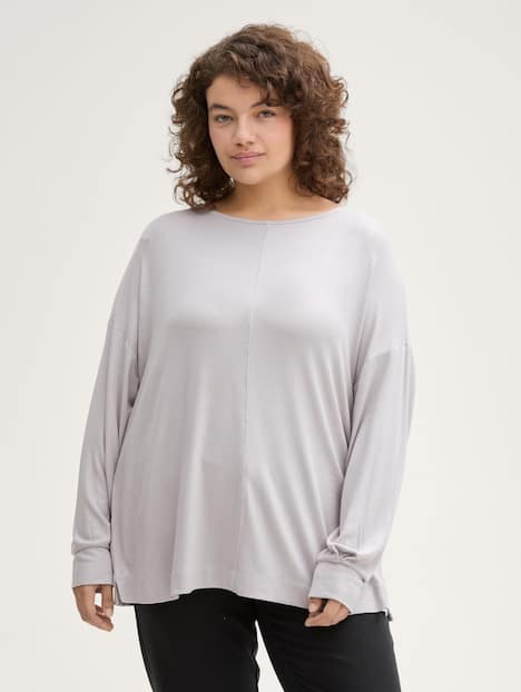 Lockerer Pullover mit Glitzer-Effekt