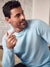 Herren Pullover Rundhals , Hellblau