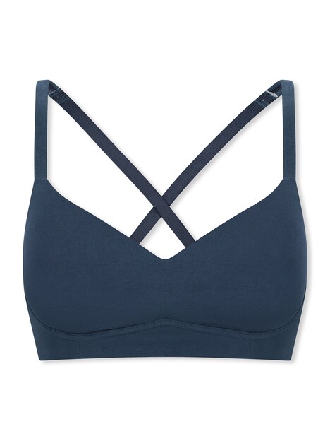Schiesser Damen Bügelloser BH Unique Cotton deepblue