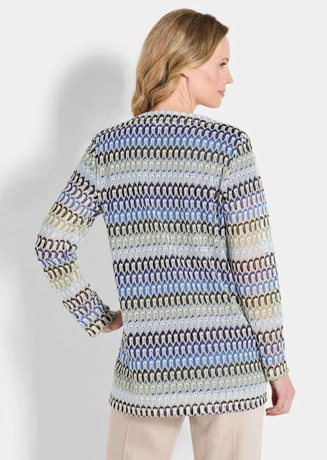 Langarm Spitzenjacke aus Jersey