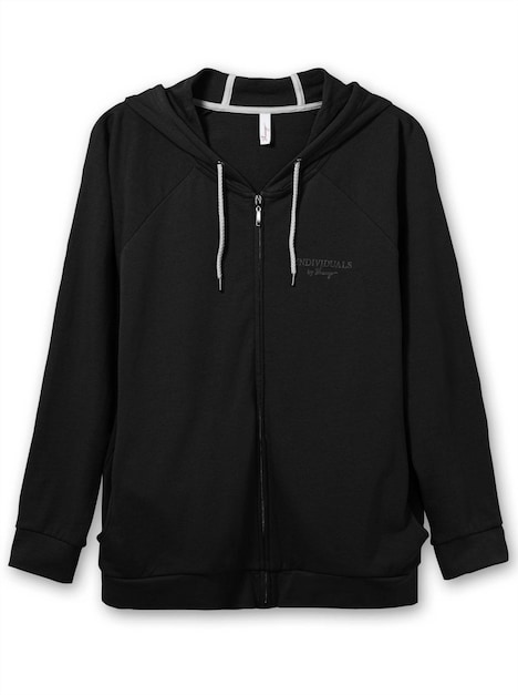 Kapuzensweatjacke Langarm Uni Mit Kapuze