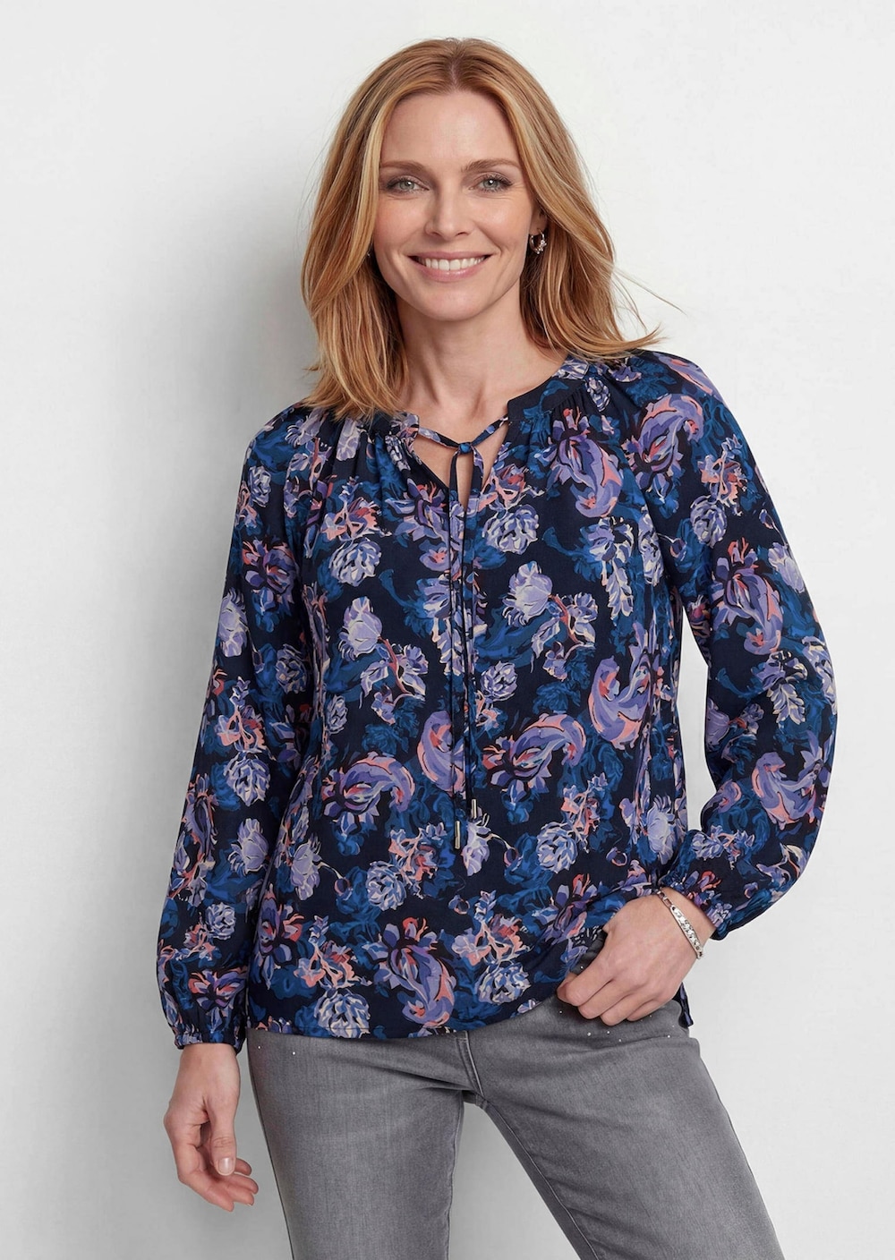 Blouse met bloemenprint