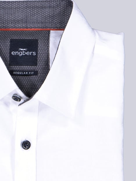 engbers Herren Hemd uni , Reinweiss