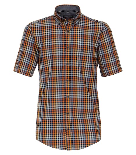 CASAMODA Freizeithemd Kurzarm kariert Casual Fit
