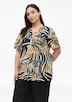 Strukturierte Viskosemix-Bluse mit All-over-Print