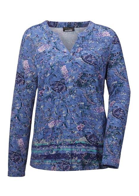 Elegantes Blusenshirt, Paisley-Design