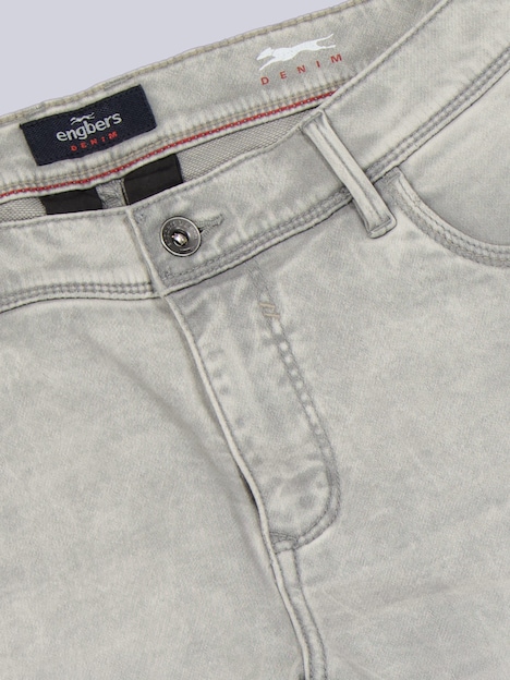 Herren Jeans 5-Pocket Superstretch , Hellgrau