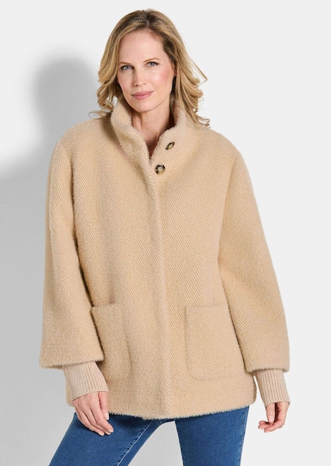 Jacke Modische Jacke mit Strickbündchen