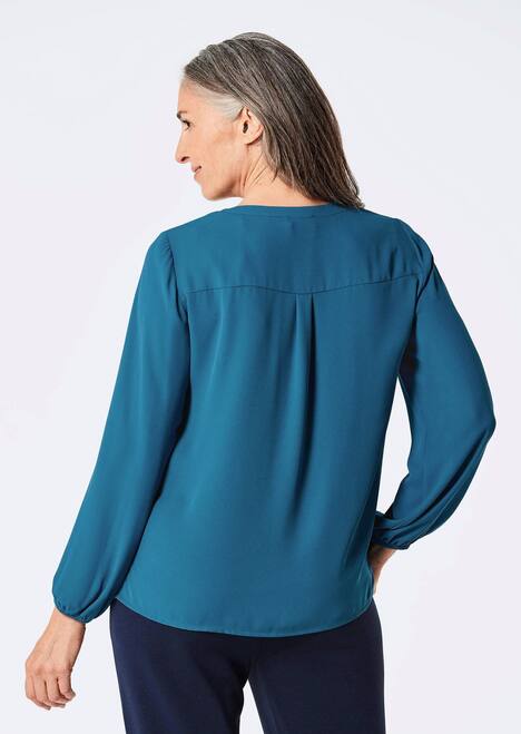 Bluse mit Tunika Ausschnitt