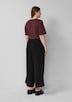 Leinenmix Hose mit weitem Bein