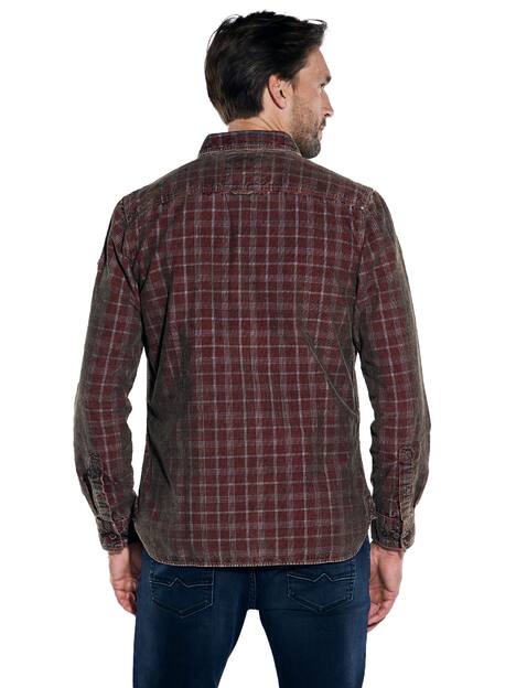 engbers Herren Langarm-Hemd kariert , Rot