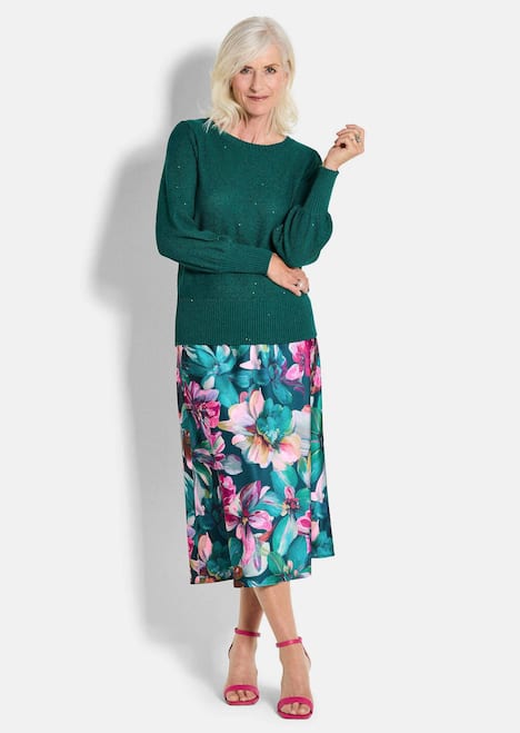 GOLDNER Trui Elegante pullover met pailletten