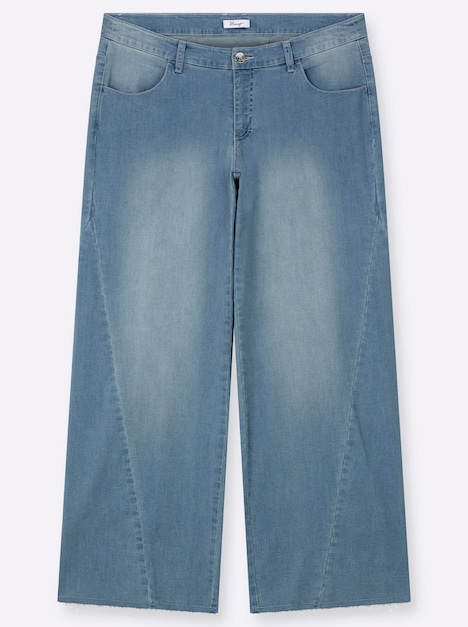 Jeans Jeans mit weitem, ausgestelltem Bein Formbund