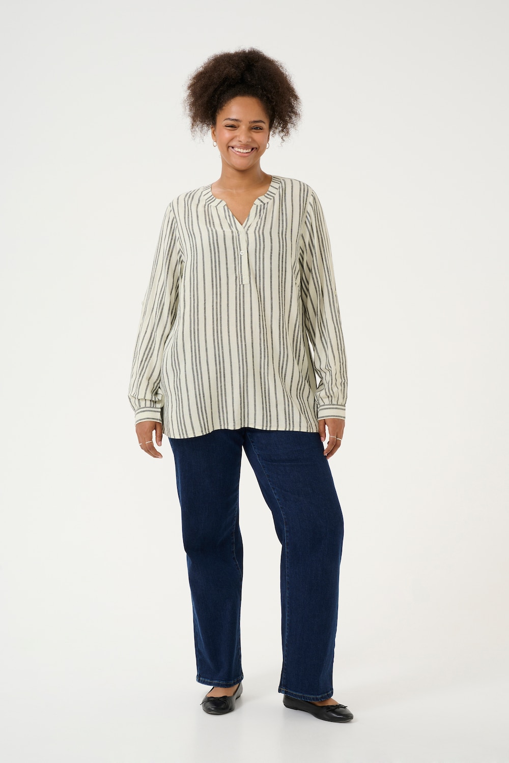 Langarm-Bluse Regular fit