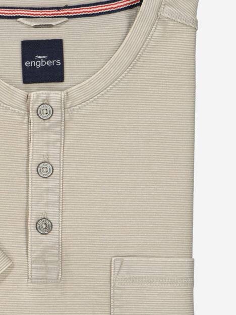 engbers Herren Henley-Shirt regular , Beige