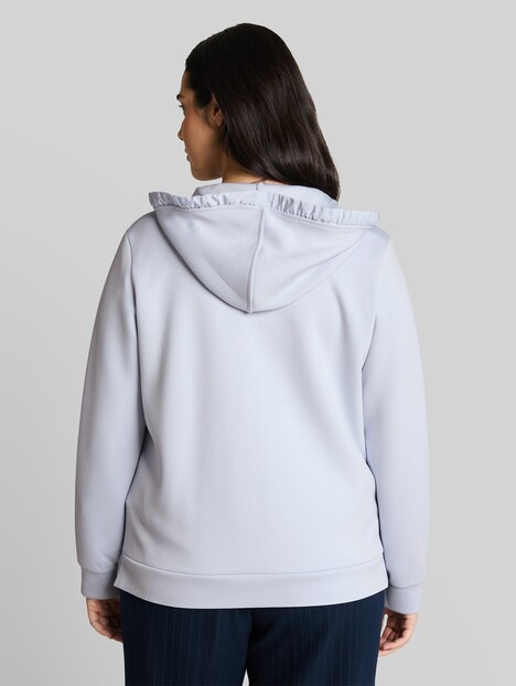 Hoodie Sweatjacke aus Scuba