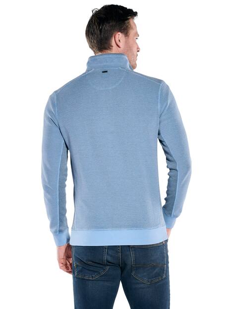 engbers Herren Sweatshirt mit Stehkragen , Mittelblau