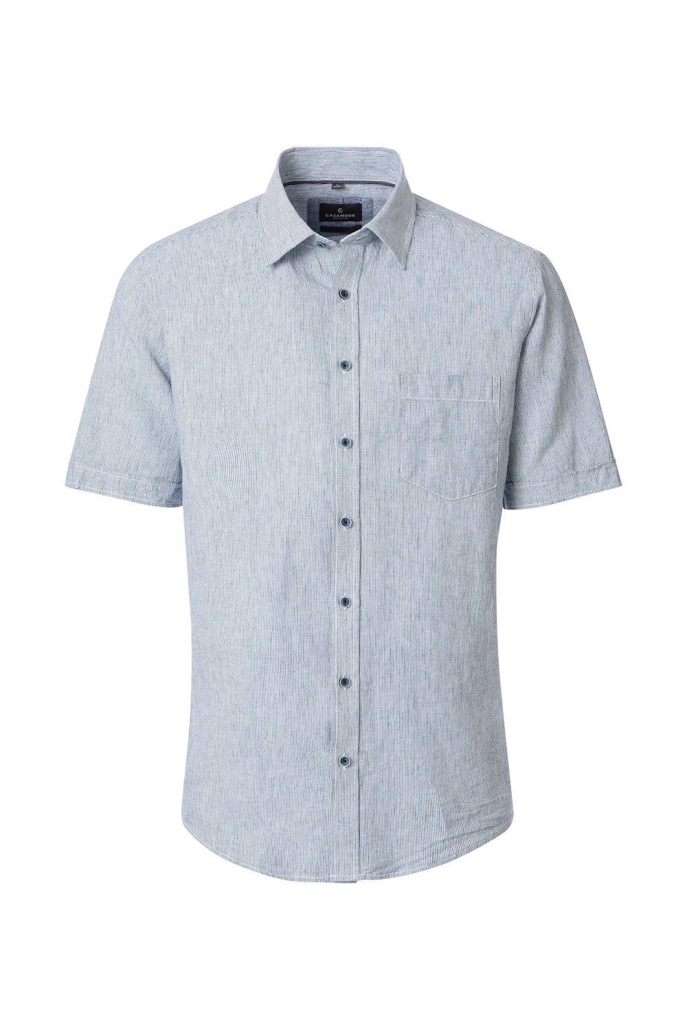 Leinenhemd Kurzarm gestreift Casual Fit Short