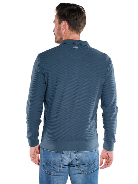 Herren Sweatshirt Stehbund , Marineblau
