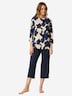 Schiesser Damen Pyjama Comfort weiß,blau