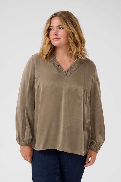 Langarm-Bluse Regular fit