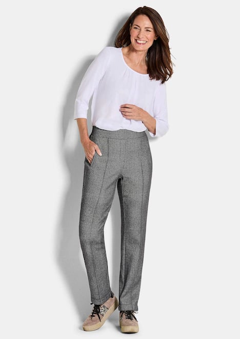 Broek CARLA met visgraatmotief