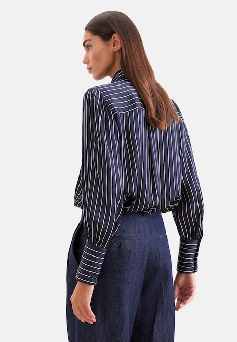 Damen Ausgestellte Bluse - Gestreift