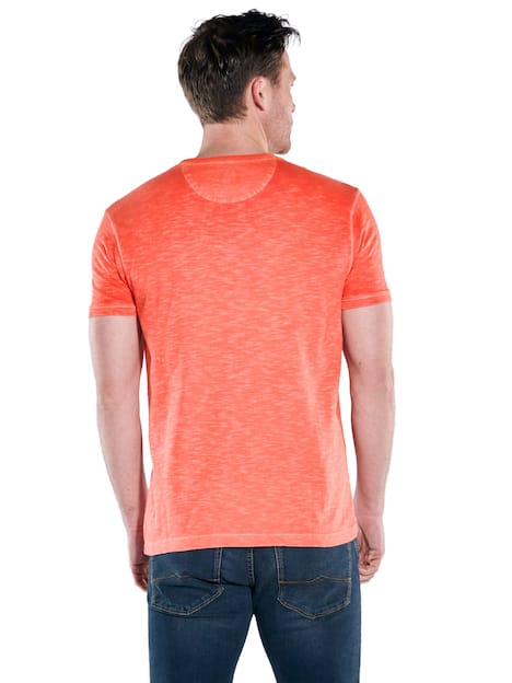 engbers Herren Rundhals Print T-Shirt mit Flammstruktur , Hellrot