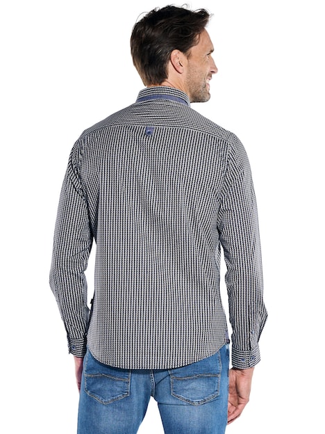 Herren Hemd langarm , Saphirblau