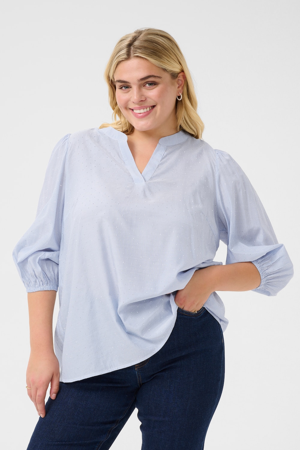 Langarm-Bluse Regular fit