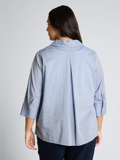 Loose Fit Bluse mit Stickerei