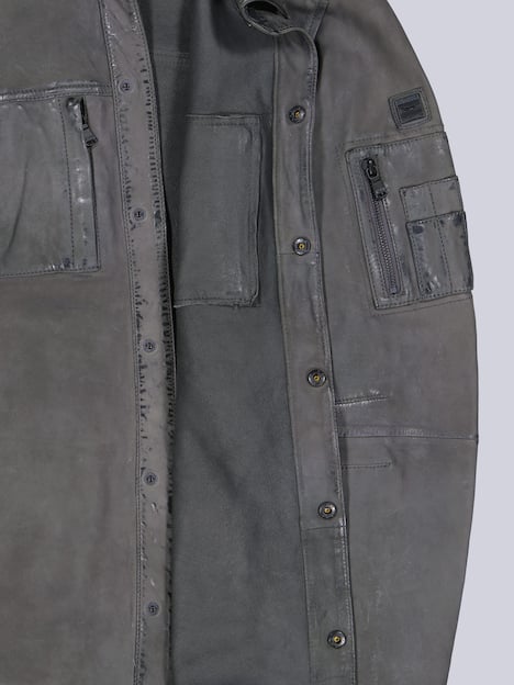 engbers Herren Lederjacke aus Nubuk-Leder , Grau